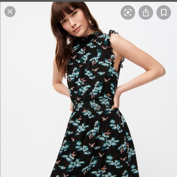 NWOT JCREW Floral & Bees Dress - Picture 2 of 4